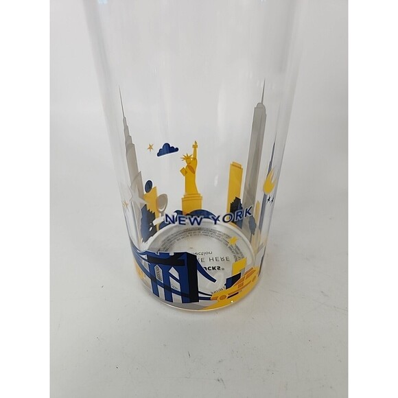 Starbucks You Are Here New York City 18.5 Oz Reusable Glass Water Bottle - Picture 2 of 11